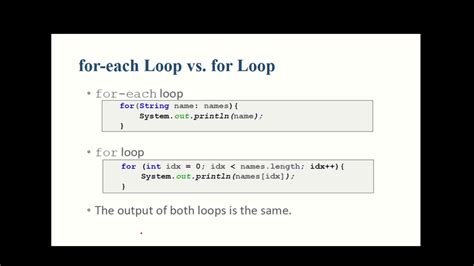 java foreach loop